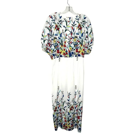 Cupshe Maxi Swim Cover Up Womens Sz L (see measurements) Tie Waist Dolman Sleeve - Picture 4 of 7